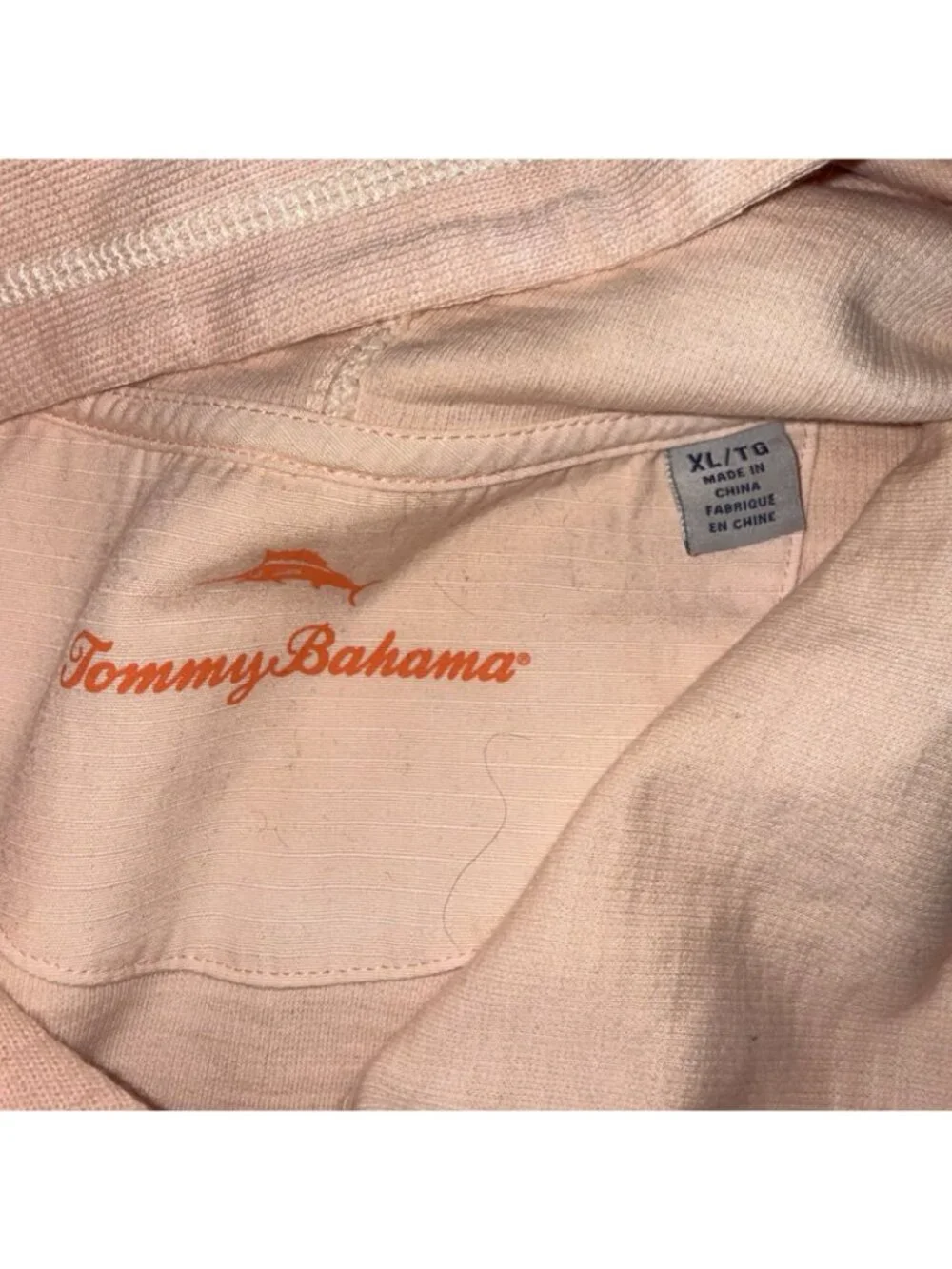 Tommy Bahama Men's Size XL Tropical Peach Tobago Bay Horizon Pullover Hoodie